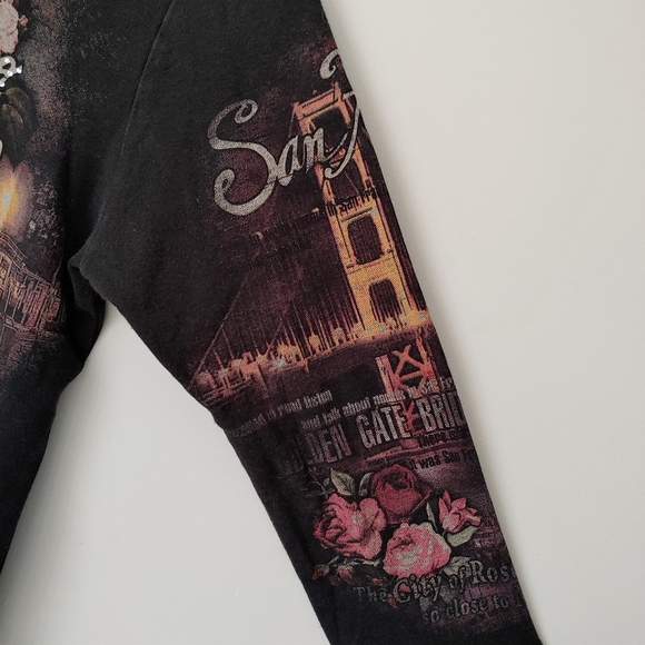 Y2k Bedazzled Graphic Tee Christopher & Banks Size Small - Picture 7 of 11